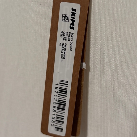 SKIMS White Maxi Dress with Black Trim - Picture 5 of 6